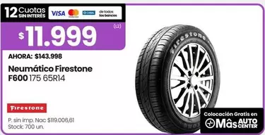 Firestone - Neumático F600 175 65R14