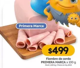 Primera marca - Fiambre de cerdo
