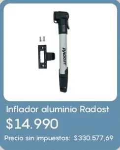 Inflador aluminio
