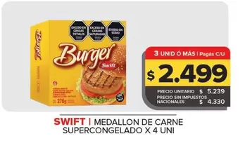 X$ - Medallon de Carne Supercongelado