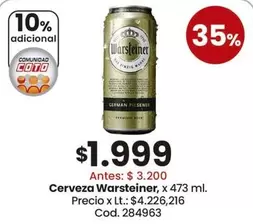 Warsteiner - Cerveza German Pilsener