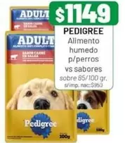Pedigree - Alimento humedo p/perros vs sabores