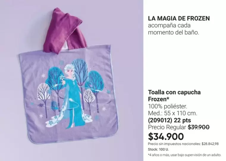 Frozen - Toalla con capucha