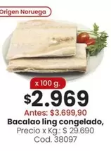 Origen - Bacalao ling congelado, Cod. 38097