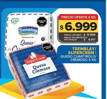Tremblay - Queso Cuartirolo Cremoso
