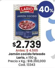 Lario - Jamón cocido feteado