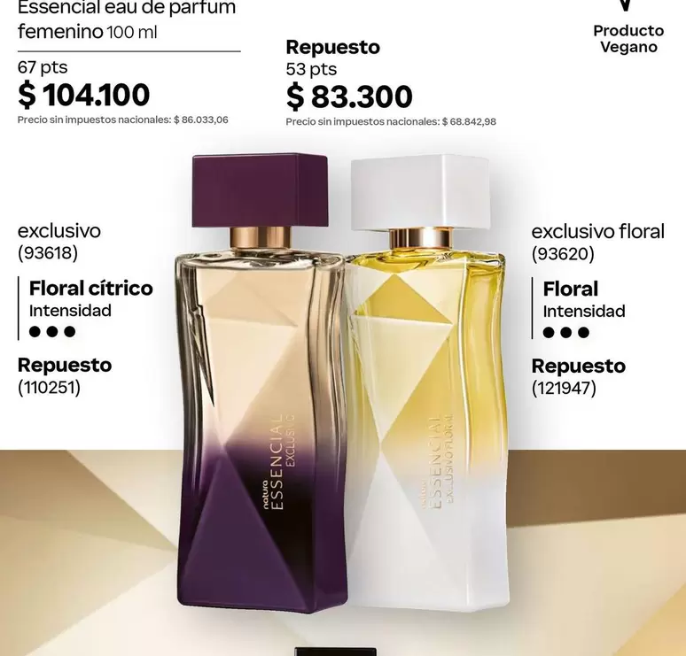 53 - Essencial eau de parfum feminino 100 ml