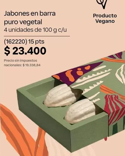 Jabones en barra puro vegetal (162220)