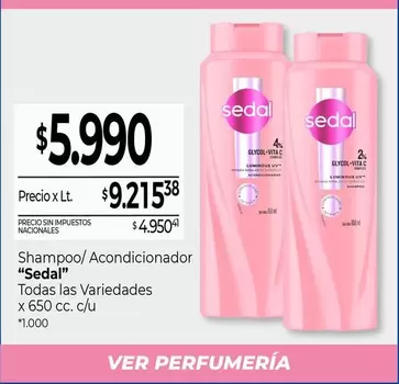 Sedal - Shampoo/Acondicionador
