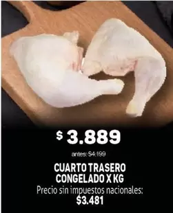X$ - CUARTO TRASERO CONGELADO X KG