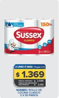 Sussex - COCINA CLASICO 3 X 50 PAÑOS