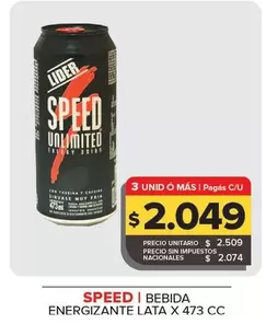 Lider - SPEED UNLIMITED ENERGY DRINK