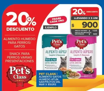 Pets Class - Alimento Gatos Húmedo Atun Sar
