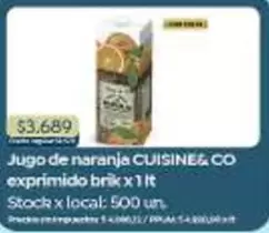 X$ - Jugo de naranja exprimido brik