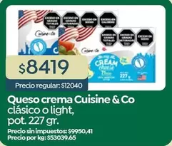 Cuisine - Queso crema