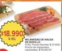 X$ - MILANESAS DE NALGA DE NOVILLO