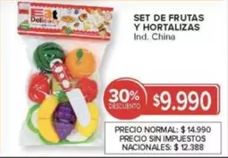 SET DE FRUTAS Y HORTALIZAS