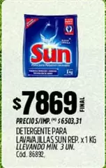 Sun - DETERGENTE PARA LAVAVAJILLAS REP.