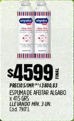 Algabo - ESPUMA DE AFEITAR ALGABO