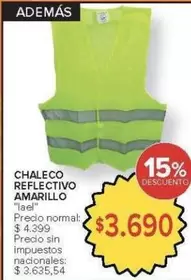 CHALECO REFLECTIVO AMARILLO