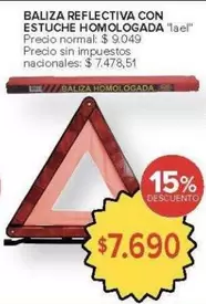 BALIZA REFLECTIVA CON ESTUCHE HOMOLOGADA