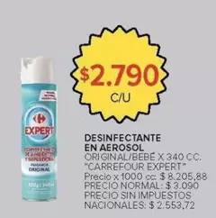 Carrefour - DESINFECTANTE EN AEROSOL