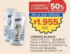 Quilmes - CERVEZA BLANCA LATA