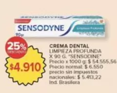 Sensodyne - CREMA DENTAL LIMPIEZA PROFUNDA
