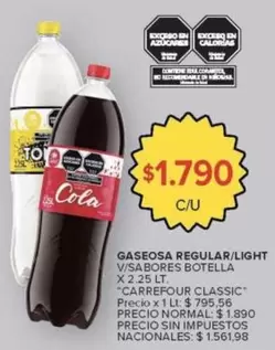 Carrefour - Gaseosa Regular/Light