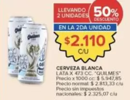 Quilmes - CERVEZA BLANCA LATA