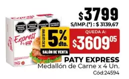 Express - Medallón de Carne x 4 Un. Cód:24594