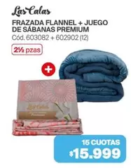 Premium - FRAZADA FLANNEL + JUEGO DE SÁBANAS Cód. 603082 + 602902 (12)