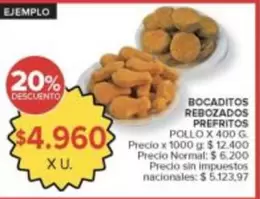 X$ - Bocaditos rebozados prefritos pollo
