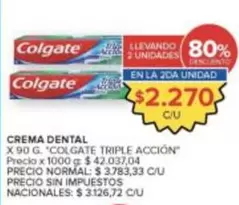 Colgate - CREMA DENTAL TRIPLE ACCIÓN
