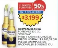 Corona - CERVEZA BLANCA PORRÓN