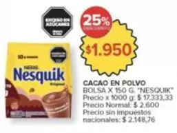 Nesquik - CACAO EN POLVO