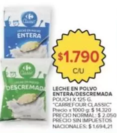 Carrefour - LECHE EN POLVO ENTERA/DESC