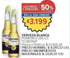 Corona - CERVEZA BLANCA PORRÓN