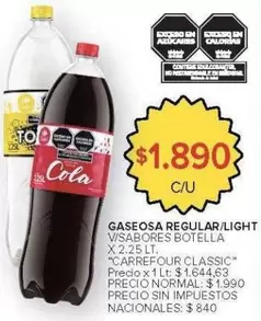 Carrefour - Gaseosa Regular/Light