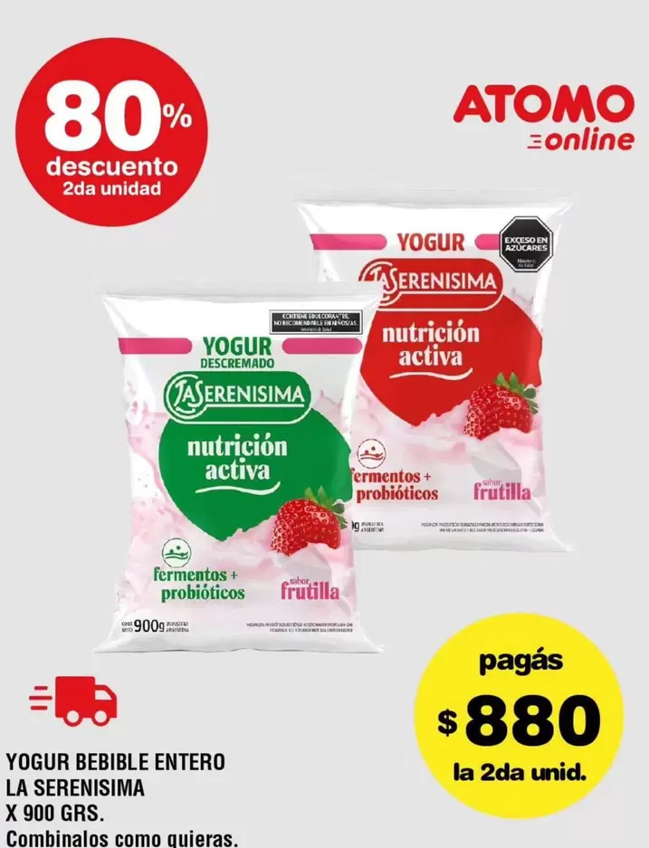 Atomo - YOGUR BEBIBLE ENTERO