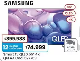 Samsung - Smart Tv QLED 55" 4K Q6FAA Cod. 627769