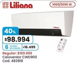 Liliana - Caloventor CWD900 Cod. 483818