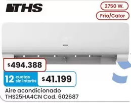 Aire acondicionado THS25HA4CN Cod. 602687