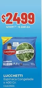 Lucchetti - Espinaca Congelada x 400 Gr. Cód:23555