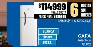 Gafa - Heladera 81302