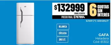 Gafa - Heladera C
uevo d
uevo 81302