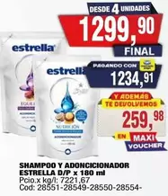 Estrella - SHAMPOO Y ADONICIONADOR ESTRELLA D/P x 180 ml