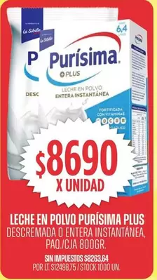 Purísima - LECHE EN POLVO PURÍSIMA PLUS