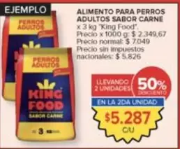 King Food - ALIMENTO PARA PERROS ADULTOS SABOR CARNE