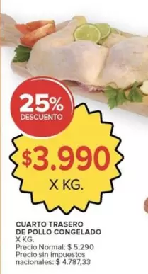 X$ - CUARTO TRASERO DE POLLO CONGELADO